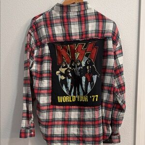 HANDMADE KISS World Tour '77 flannel